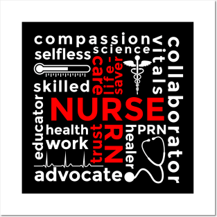 Nurse Word Art Posters and Art